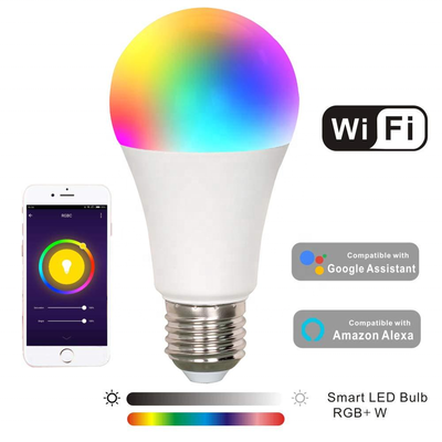 2020 A60 RGBCW Wifi Smart led Bulb Color Changing Lamp Works with Amazon Alexa and google home 9w