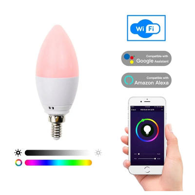 2020 High quality factory led wifi smart E27 LED 6W 7W 12W 15W Wifi led bulb E27 smart light bulb work