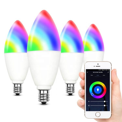 Tuya Smart WiFi LED Light Bulb E14 RGB 2700-6500K C+W 4.5W Dimmable CandelabraSmart Light Bulbs