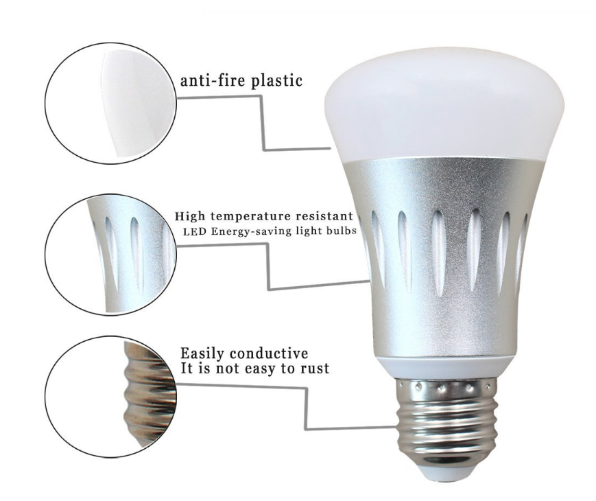 Tuya wifi 9W smart led law material bulb light works with google home Alexa