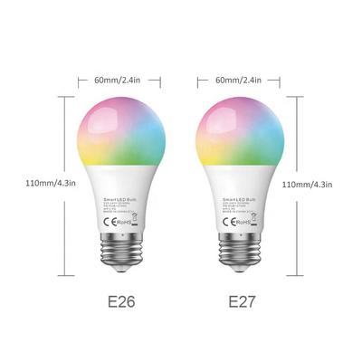 2020 hot new product smart home lighting wireless WIFI RGB led lights led wifi E27 E26 B22 smart light bulb made in China