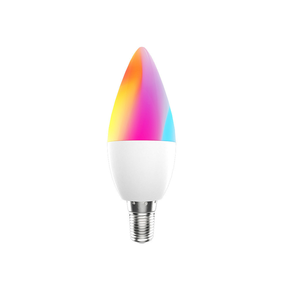 Unigreat 6W 600Im E12 E14 RGB+CCT 2700K-6000K Candle Smart LED Bulb WIFI Tuya Compatible With Alexa