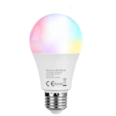Factory Outlet Smart LED Bulb APP Control Light Bulb RGB Color Changing Light Bulb wifi Alexa Google Voice Tuya APP Control