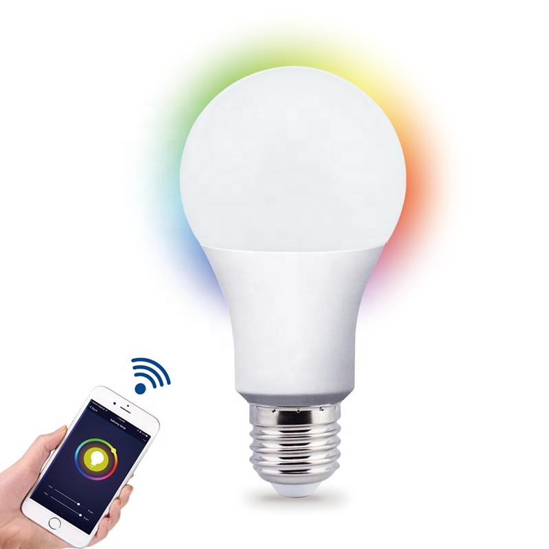 2020 hot new productsmart home lighting wireless WIFI RGB led lights led wifi E27 E26 B22 smart light bulb made in China