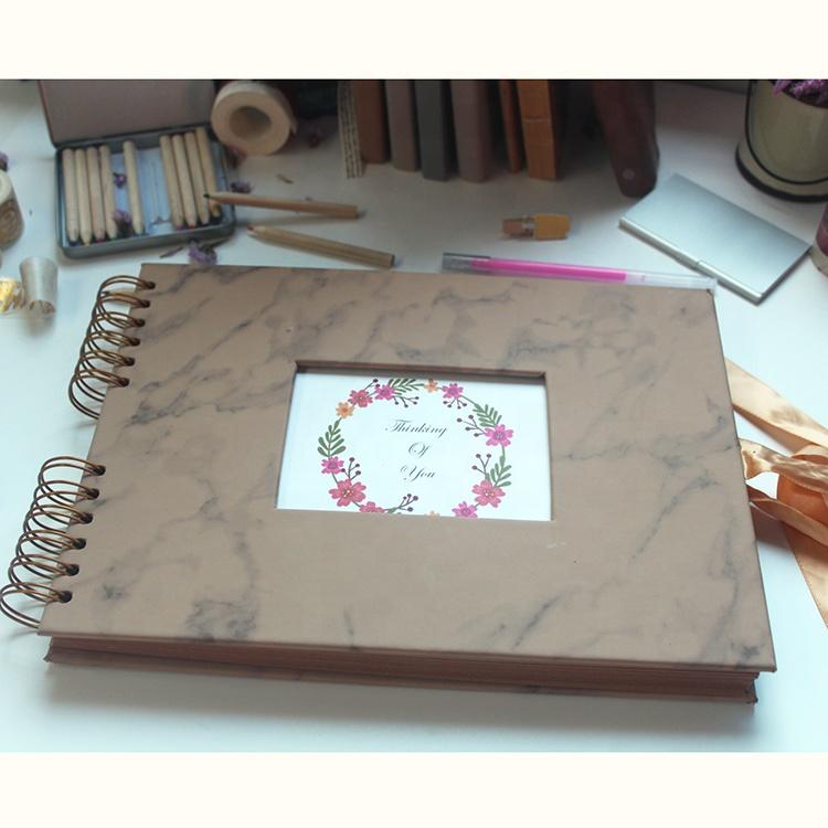 product-40 sheets Kraft Paper Inner Pages Wedding Photo Album For Lovers-Dezheng-img-1