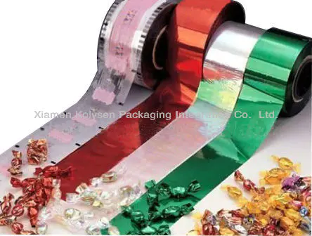 23 25 micron Twist Metallic PET Film for packaging of Confectionery candy