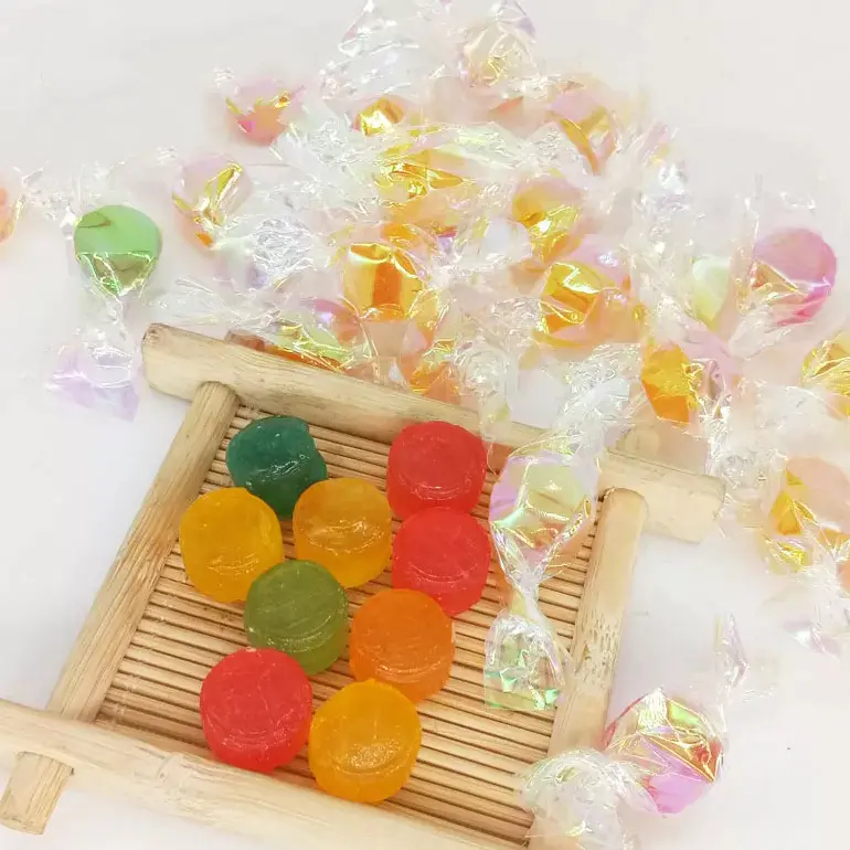 PET rainbow twist film for candy wrapper with good quality
