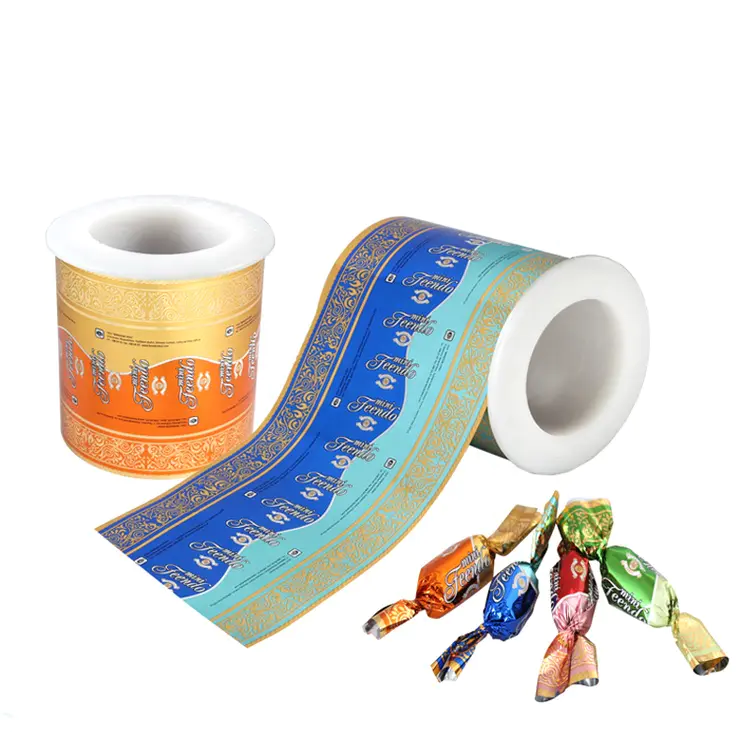 Custom printed food grade High twist retention Plastic printed roll twist film for candy packaging made in china