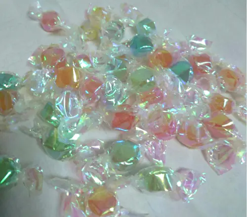 PET rainbow twist film for candy wrapper with good quality