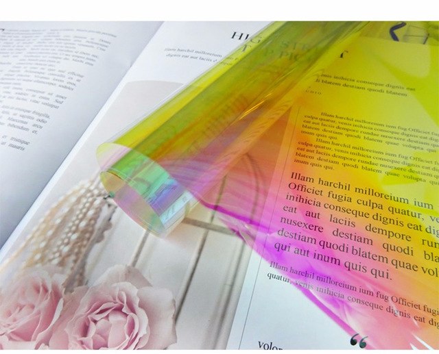 Rainbow iridescent film for lamination