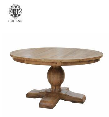 Round Top Natural Oak Dining Table D175-150