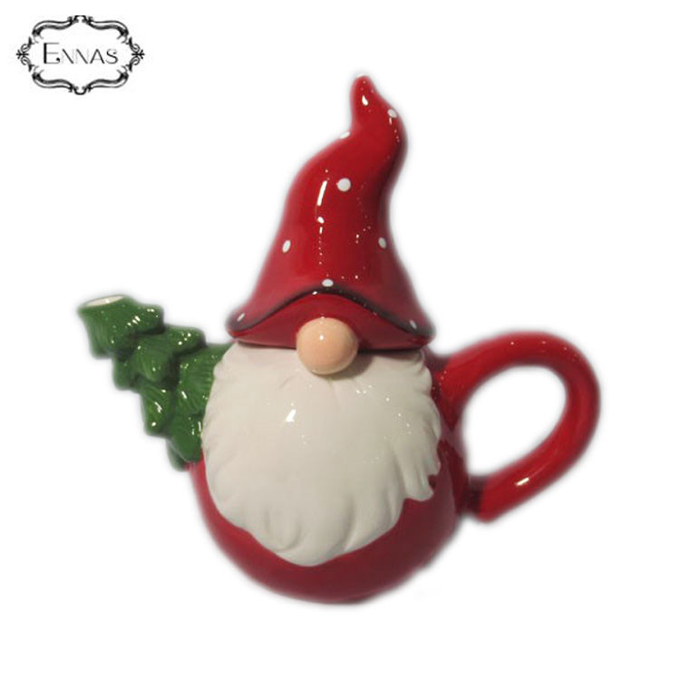 Popular Promotional High Quality Christmas Ceramic Santa Tea Mug
