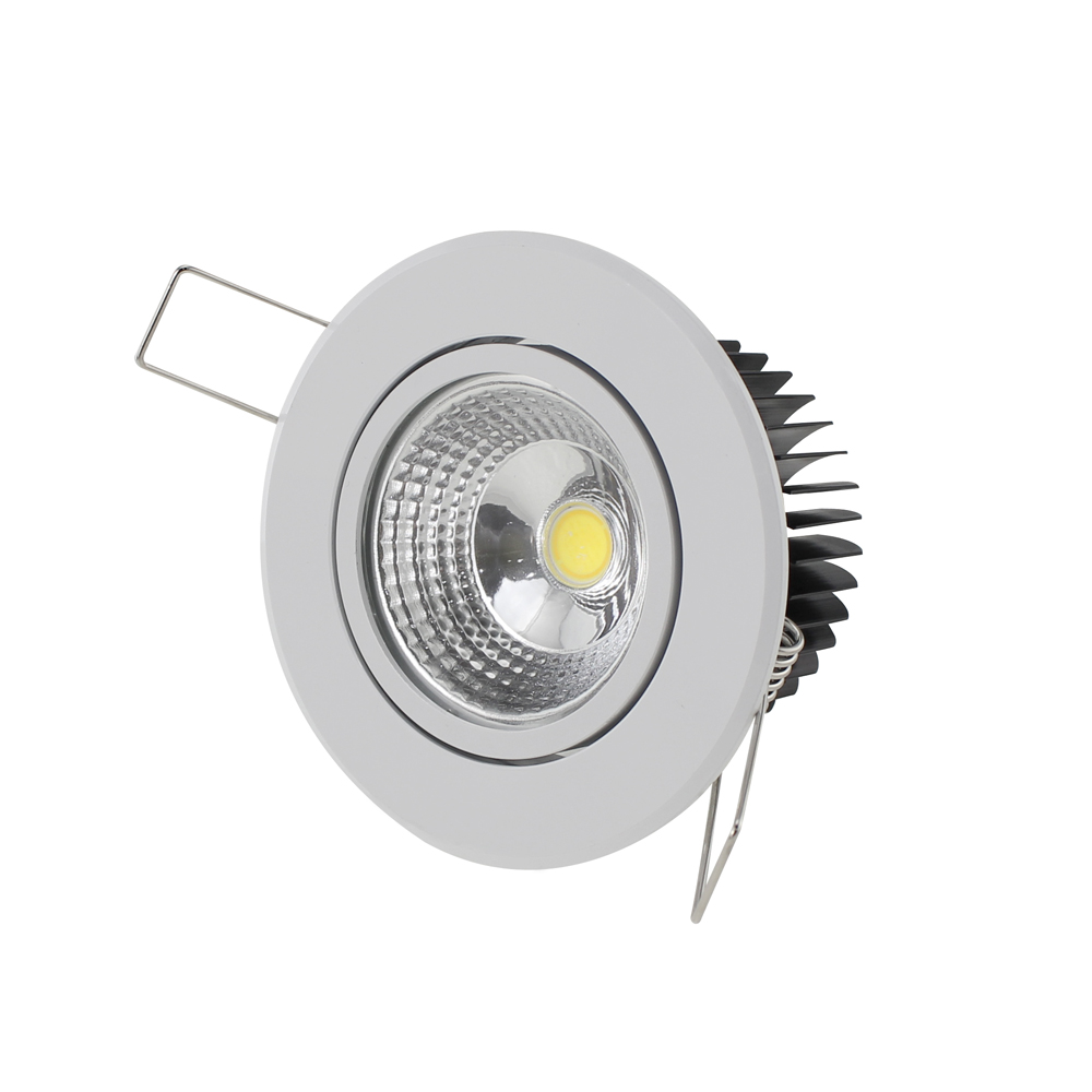 15w cob led dimmable downlight 92mm white facia recessed saa