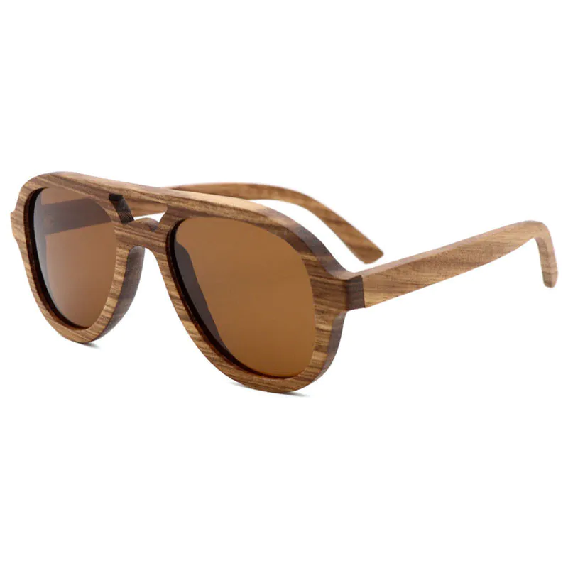 EUGENIA 2020 Sunglasses uv400 polarized pilot model real wood glasses mirror effect wood sunglasses