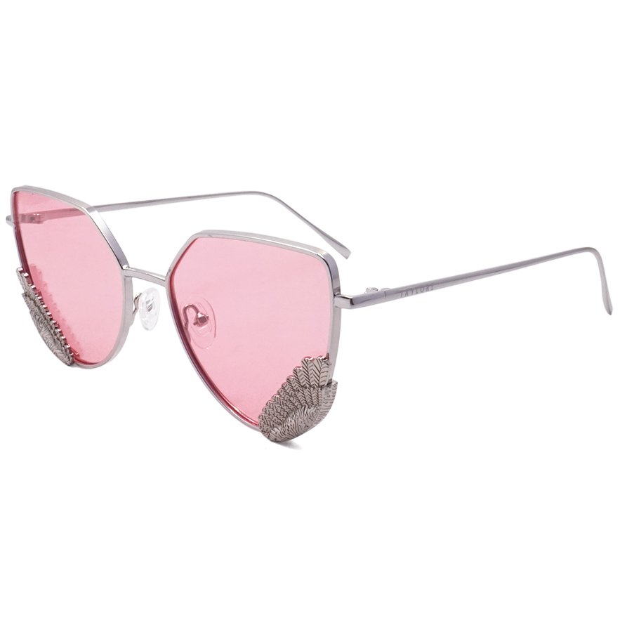 Eugenia logo personalizado mujer moda gafas de sol de lujo diseño de metal de lujo gafas de sol polarizadas UV