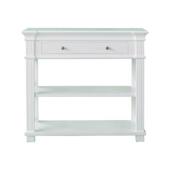 French Costal White Console Table With Drawer FH1037