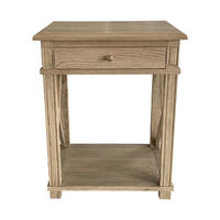 French Provincial X Brace Nightstand Bedside Table HL542 -1