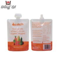 Plastic reusable refillable organic baby food storage packaging squeeze pouch