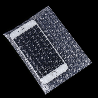 Custom clear pe pla air bag plastic cosmetic box bubble bag make up brushes pouch bags
