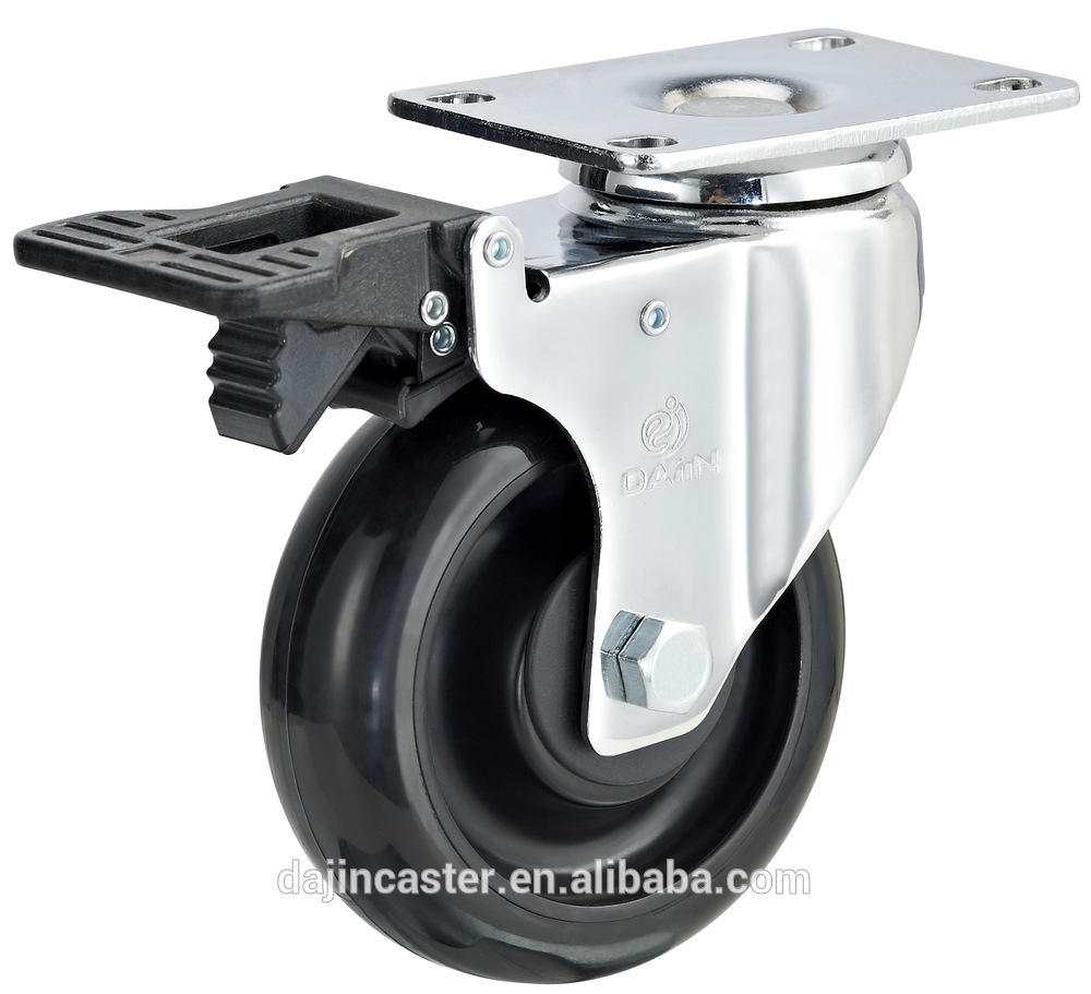 Top plate antistatic swivel caster esd PU caster wheels