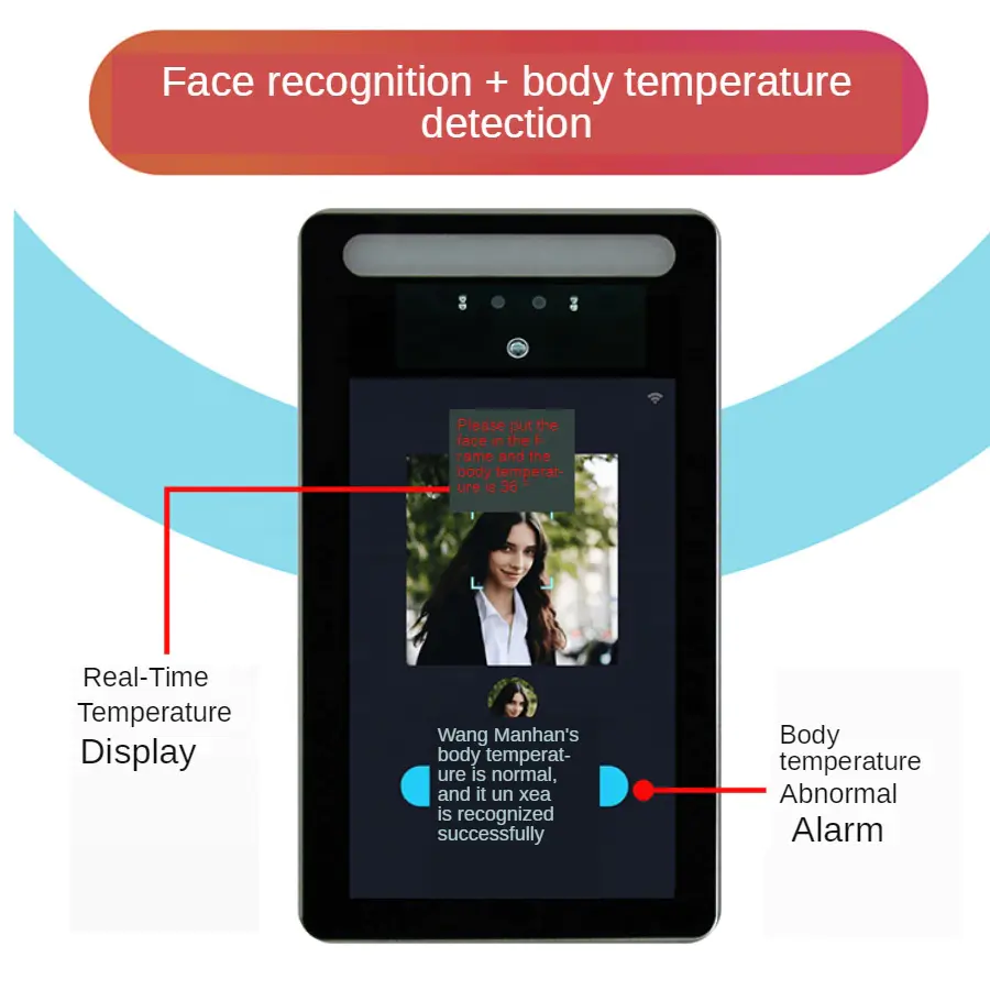 Factory Sale Infrared Thermal Temperature Measurement Thermometer Camera Mount Floor Stand Kiosk With Access Control System