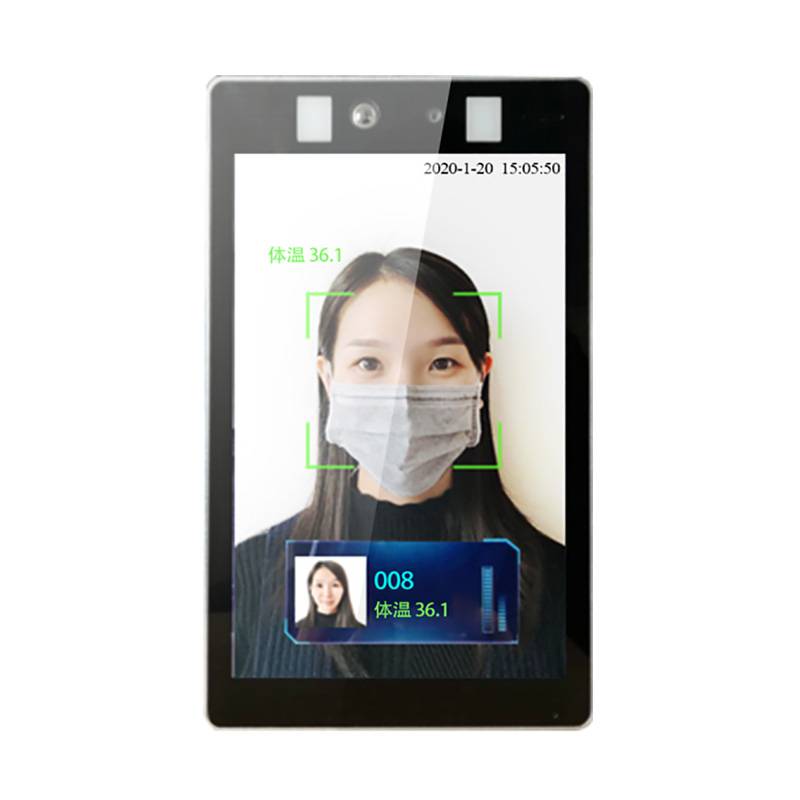 8 Inch Hd Lcd Ai Intelligent Non-Contact Face Recognition Thermal Imaging Temperature Measuring Door Display