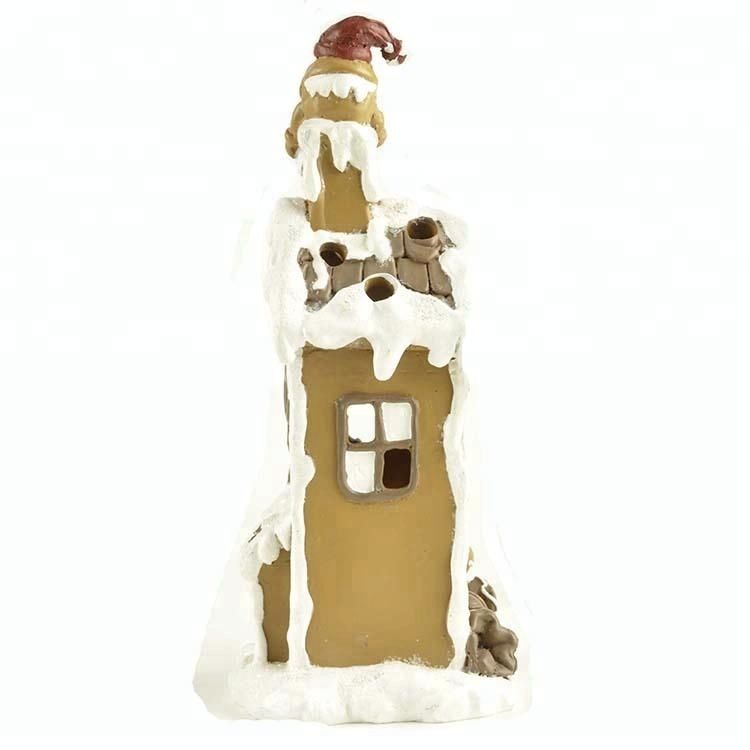 New design resin gingerbread house with LED light