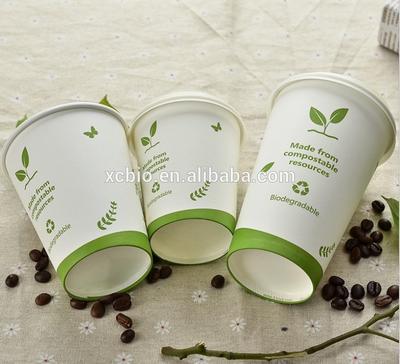 Wholesale 100% Biodegradable compostable PLA Coffee cup paper cup