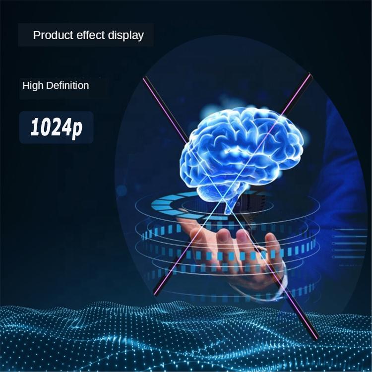 Great quality hologram 3d led advertising display screen fan with wifi control holographic