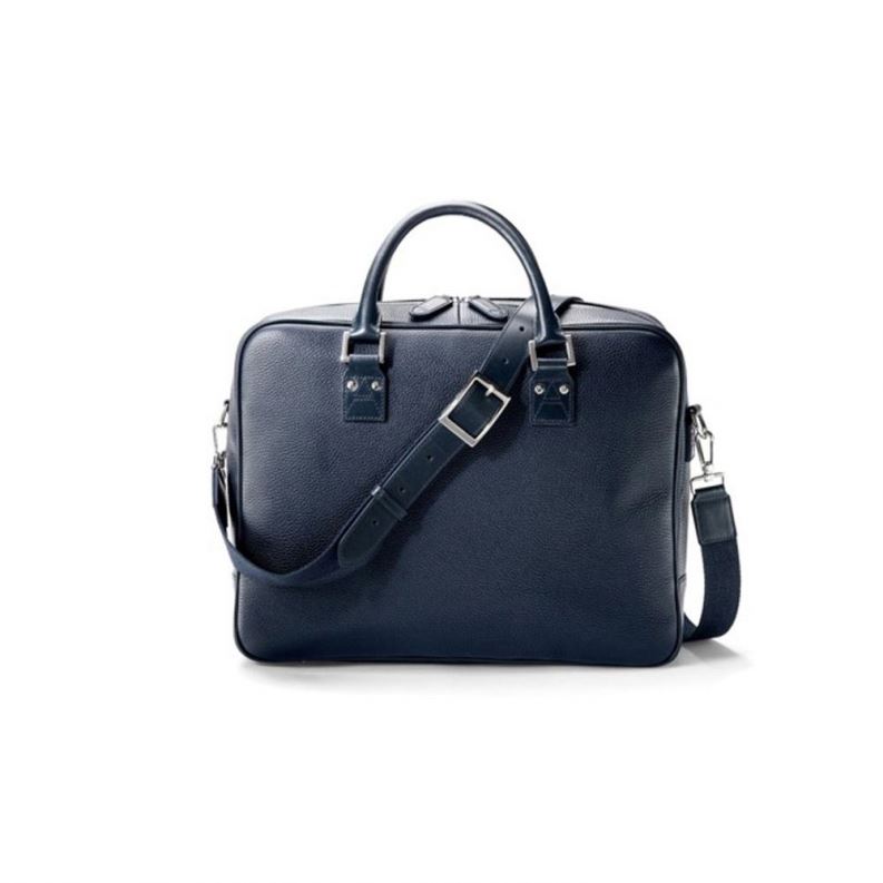 Large Black Genuine Leather Business Travel Bag Laptop Men Briefcase Portfolio Messenger Bags