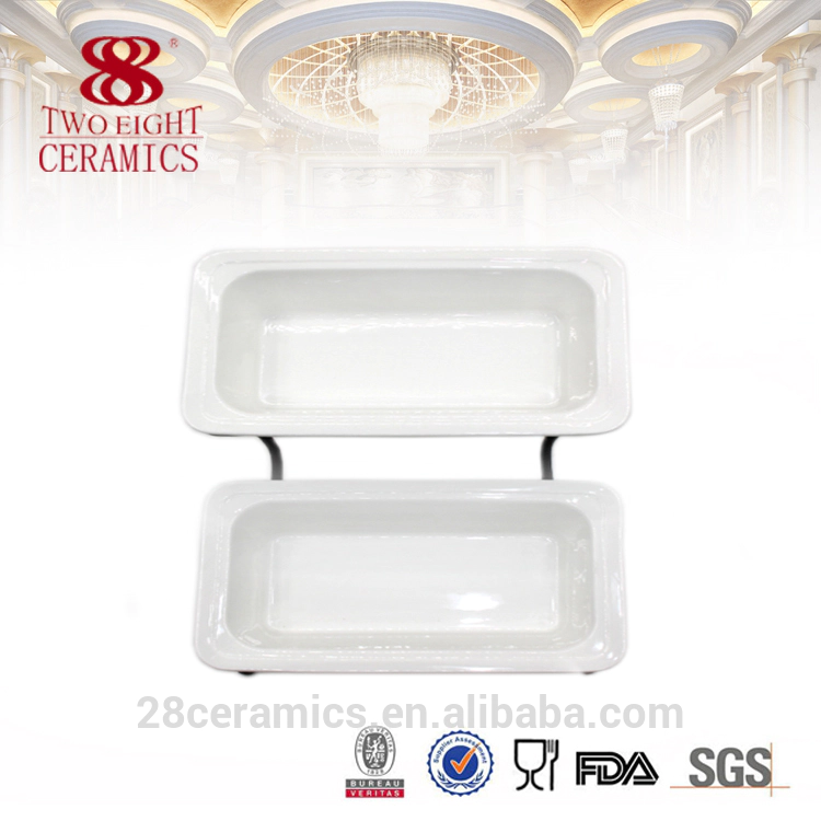 Wholesale beauty buffet dishes, cheap chafing dish, white party plates for hotel