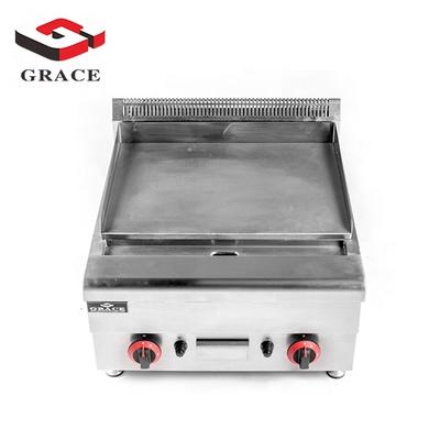 Ce Approved Restaurant Kitchen Flat Outdoor Table Top Mini Half Grooved Gas Griddles