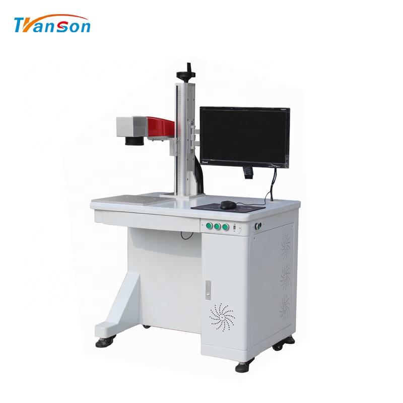 Transon Metal Stainless Aluminum Fiber Laser Marking Machine Desktop 30W