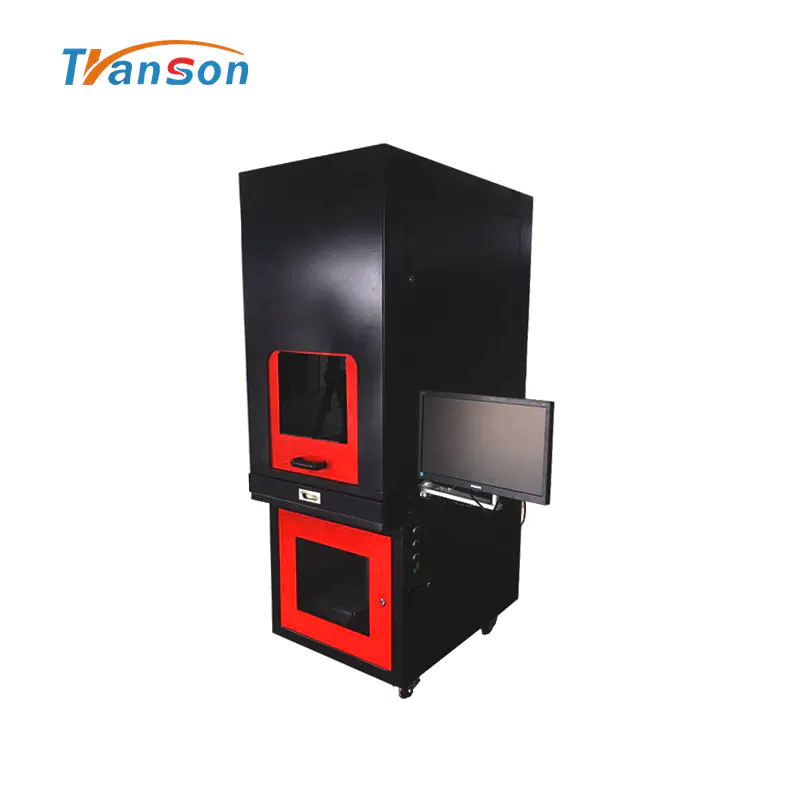 100WHigh Power Fiber laser Marking Machine Full-Enclosed Type for Metal Leather Plastic Stone