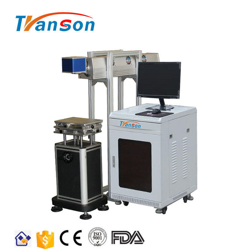 CO2 RF Metal Tube 30W Laser Marking Machine For Bamboo Wood Plastic Quick Cutting Leather