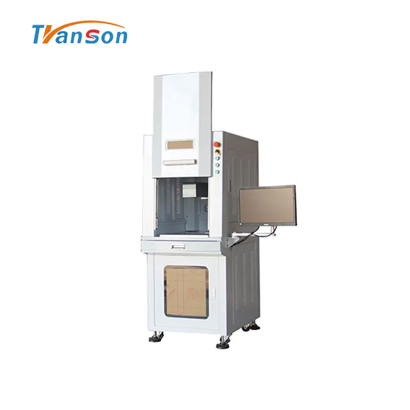 30WFiber laser Marking Machine Full-Enclosed Type for Metal Leather Plastic Stone