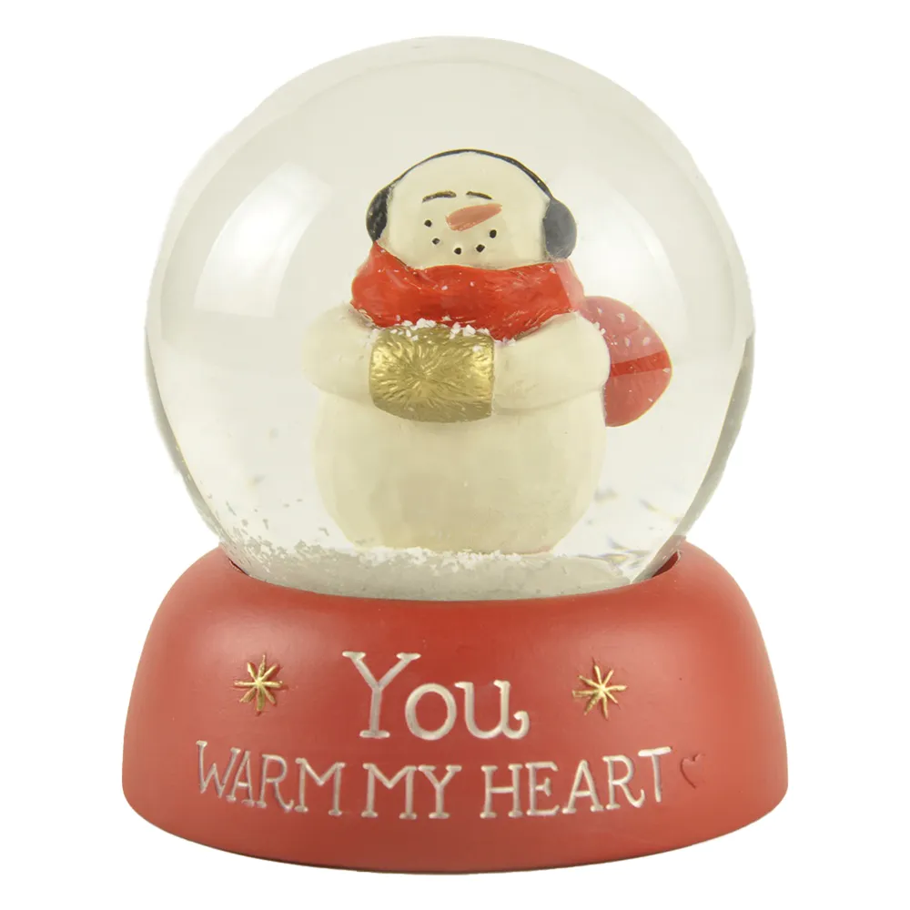 Wholesale Hot sale Custom personalized cute snowman Polyresin snow globe water globe ornament