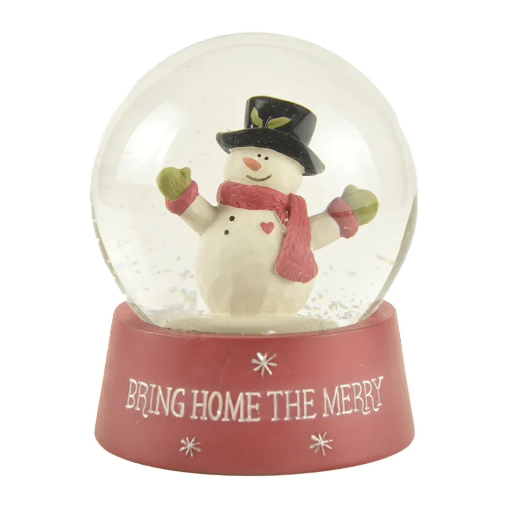 Wholesale Hot sale Custom design personalized cute snow globe decor snowman Polyresin water globe