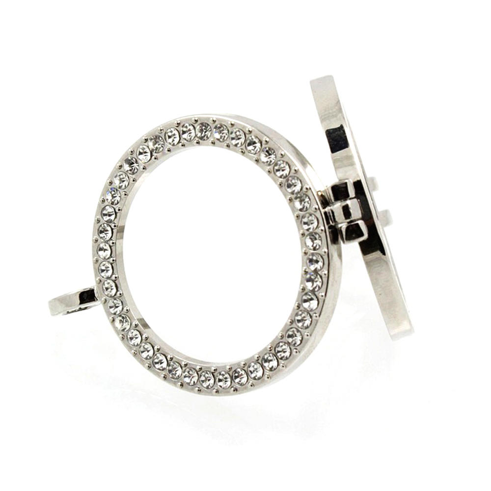 product-925 silver circle locket diamond pendant jewelry-BEYALY-img-3