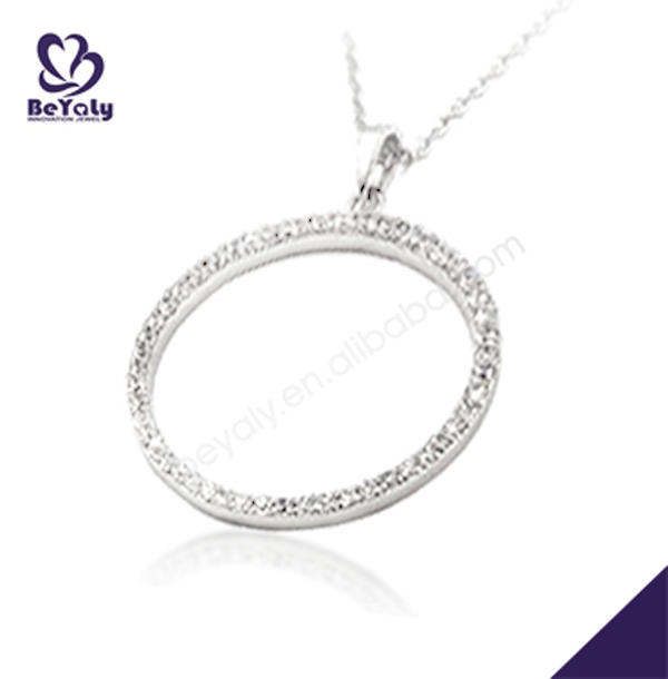 925 silver circle locket diamond pendant jewelry