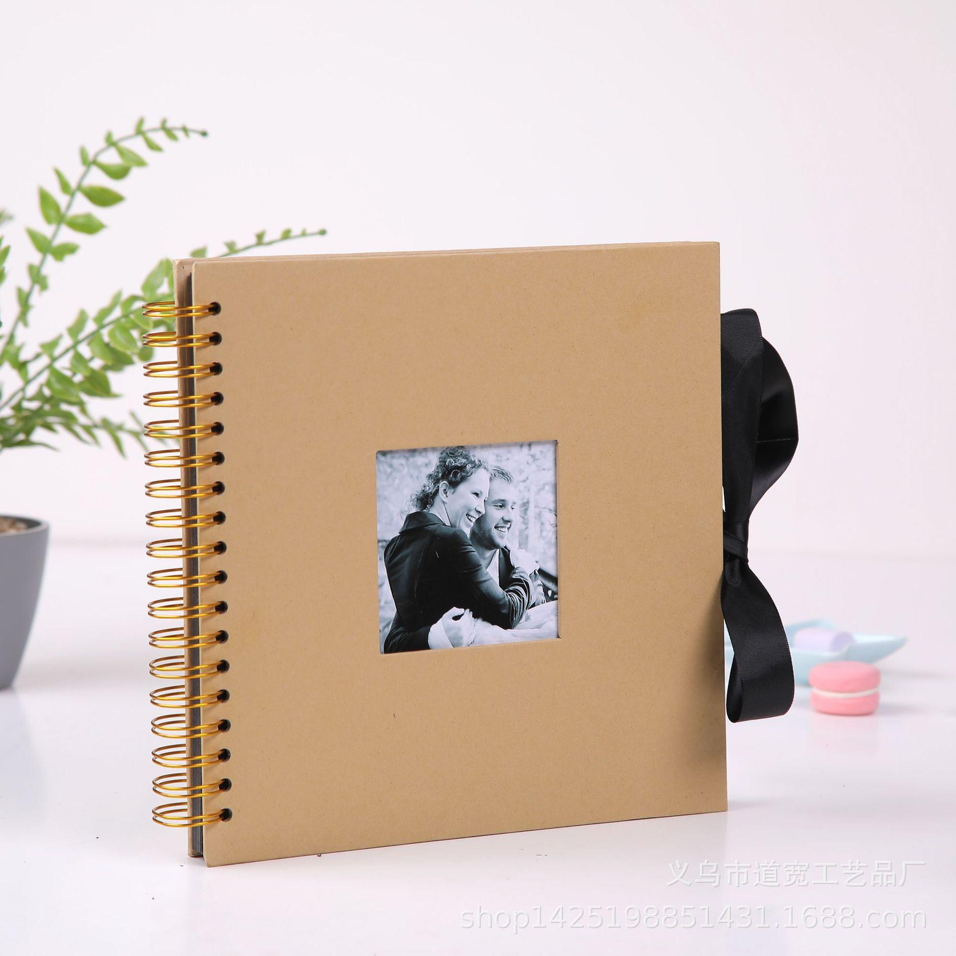 product-Dezheng-Custom Kraft Paper Mini Album Photo Traditional Avec Spiral Wedding Photo Albums For-1