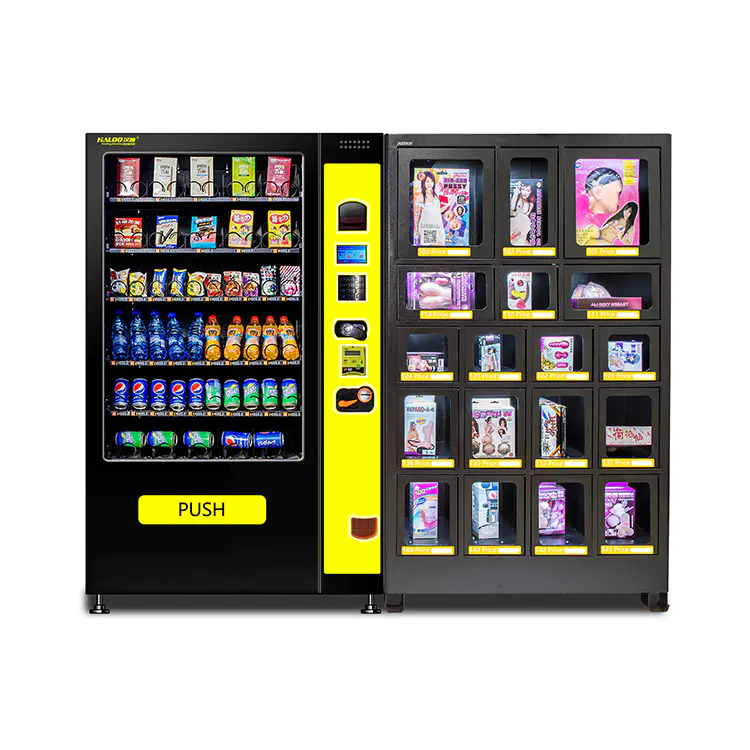 Commercial sex product vending machine and condom vending machine with touch screen