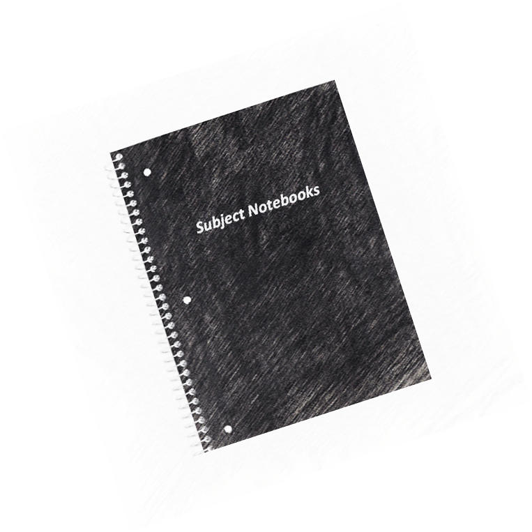 Black university school notebooks wholesale 5 subject notebooks for students