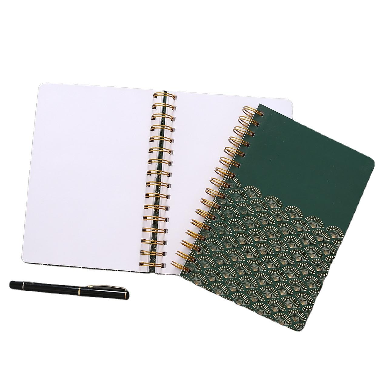 product-Custom A5 Stationery Spiral Notebook Printing Spiral Bound Cardboard Hand Writing Book For K-1