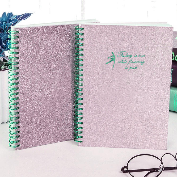 product-Dezheng-2019 2020 New Wholesale Sequins Shiny Glitter Cover A5 Spiral notebook-img-1