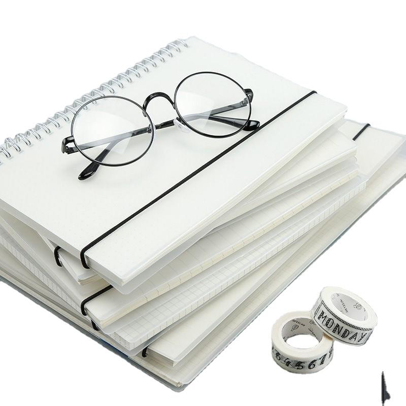 Spiral Binding Ring Lined Thick Elastic Band Cover Plastic For Note Book