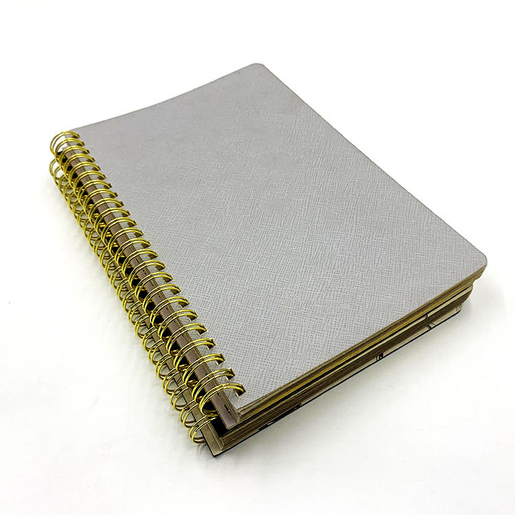 product-Personalized pu leather spiral bound journal notebook custom vintage leather covered writing-1