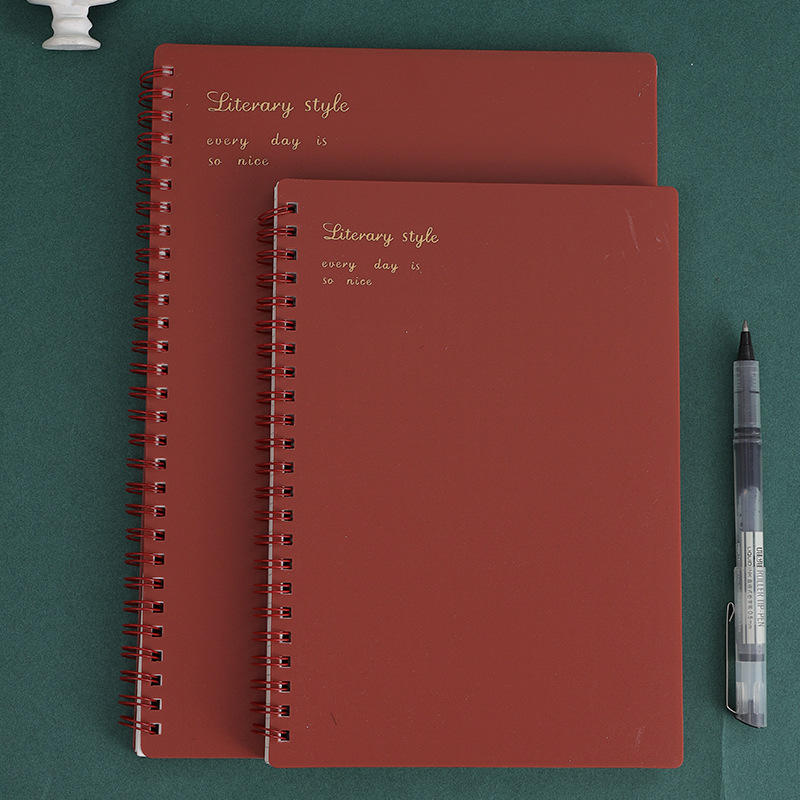 product-Dezheng-Custom Made A5 Rose Gold Book Binding Spiral Classified Business Spiral Notebook Sch-1