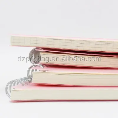 Wholesale Price Custom Elegant Spiral Blank Pink Notebook Journal For Promotion