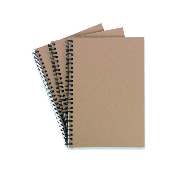 Wholesale Kraft Paper Cover Wire O Double Line A4 A5 Notebook Spiral Cahier For School